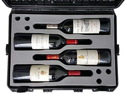 Weinkoffer Weintrolley "Winebuddy" Reisekoffer in edler Optik mit ausziehbarem Griff - Schutz für bis zu 8 Weine - Premium Qualität